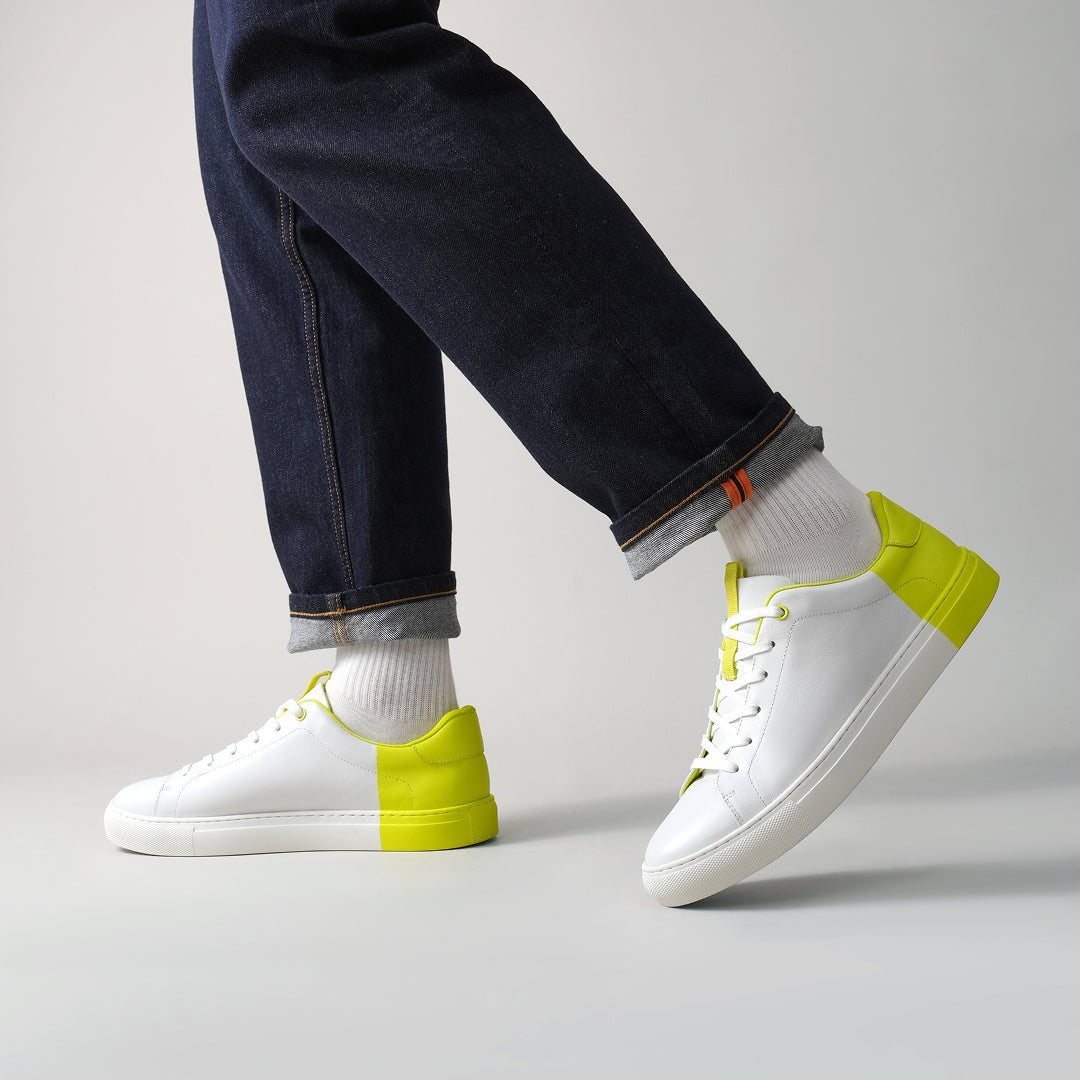 glow white sneakers