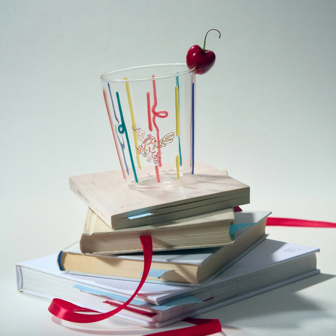 hand-painted glass cup set (2-piece) - NIO Life by Jordy