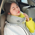 Load image into Gallery viewer, 2-in-1 travel blanket & inflatable neck pillow combo
