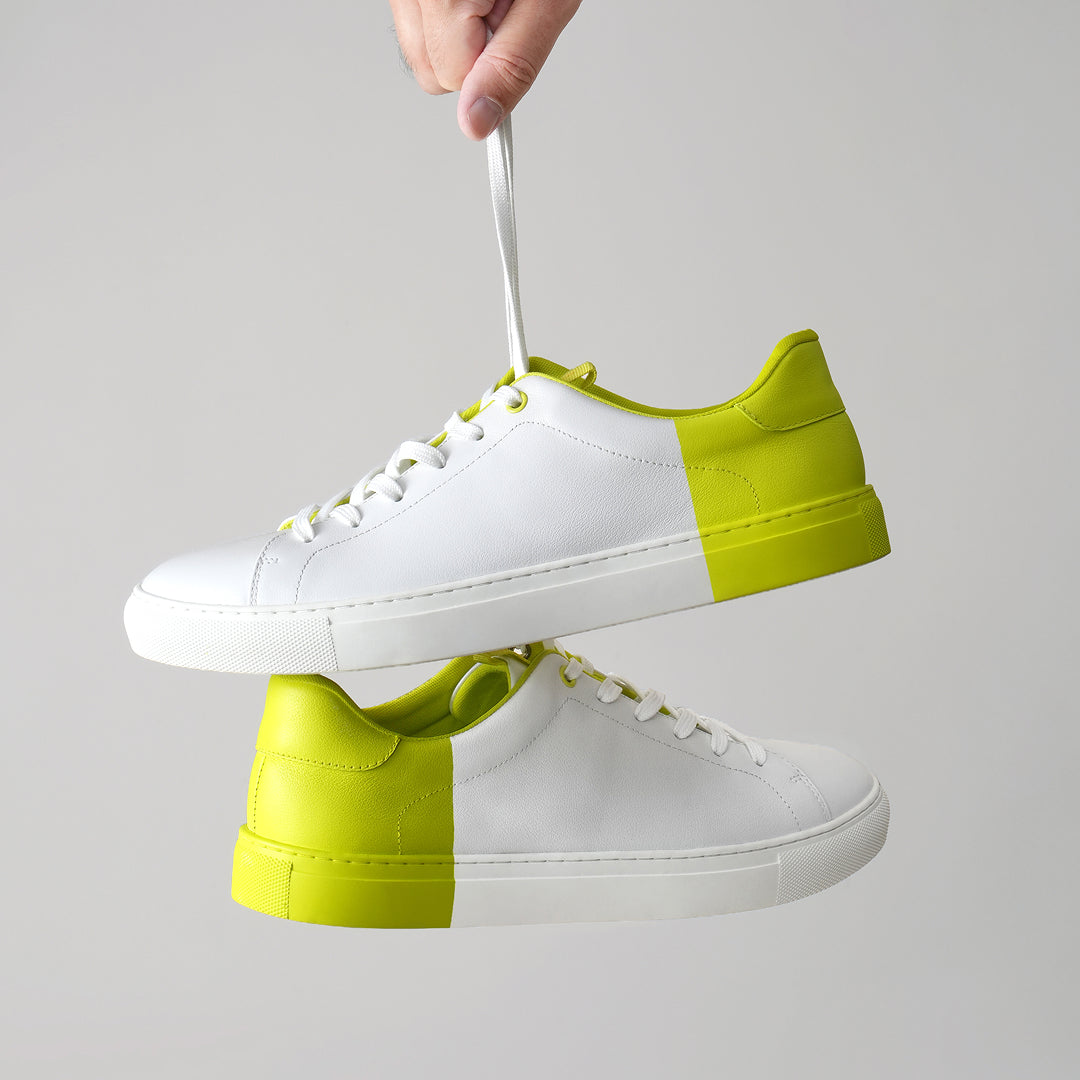 glow white sneakers