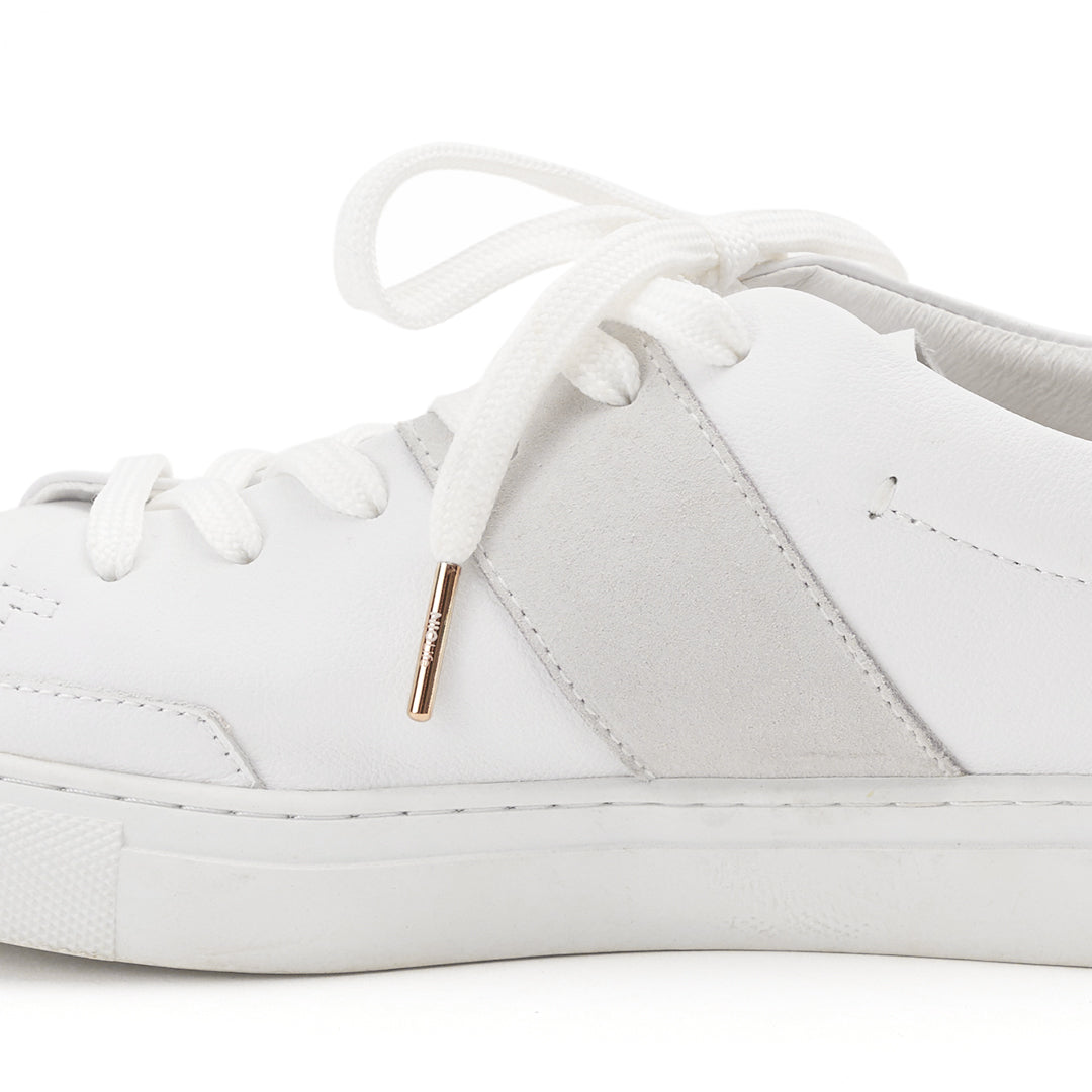 classic white leather sneakers