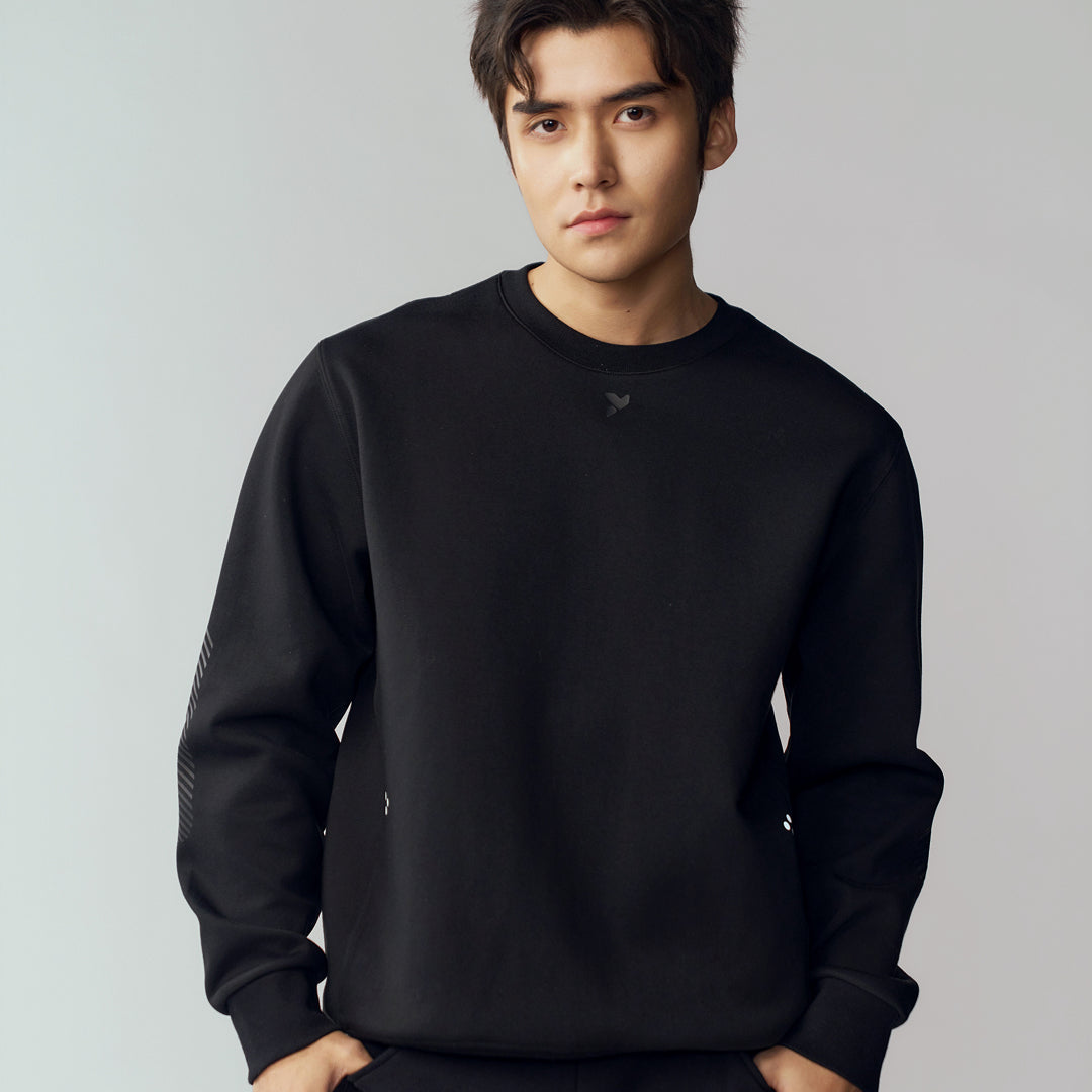 graphic print crewneck sweatshirt
