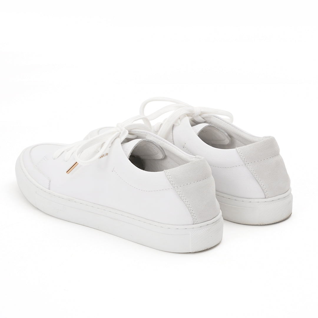 classic white leather sneakers