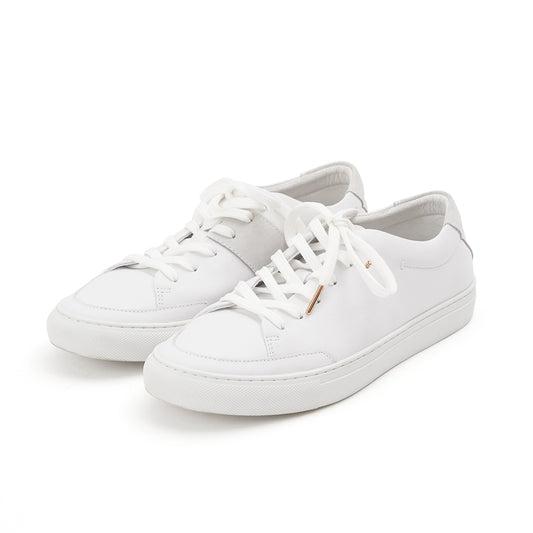 classic white leather sneakers